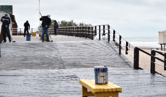Remocin de arena y limpieza de rambla en el Muelle